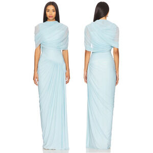 Deme by Gabriella Jasmine Maxi Dress Draped Party Formal Classy Luxury Prom XS